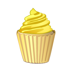レモンクリームのカップケーキ