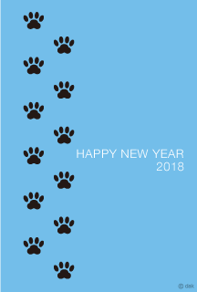 可愛い子犬の戌年年賀状の無料イラスト素材 イラストイメージ