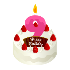 9才の誕生日ケーキ
