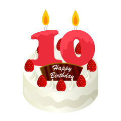 10才の誕生日ケーキ