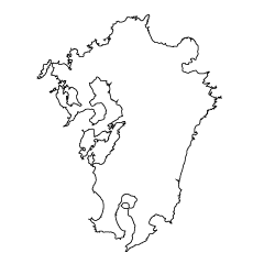 九州地図イラストのフリー素材 イラストイメージ