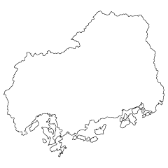 広島県地図の無料イラスト素材 イラストイメージ