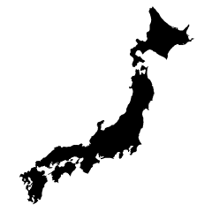 日本地図シルエットイラストのフリー素材 イラストイメージ