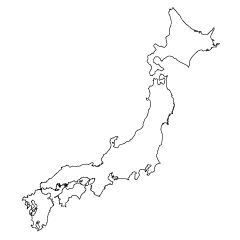 日本地図シルエットの無料イラスト素材 イラストイメージ