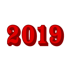 2019（赤色立体）