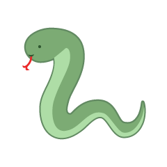 シンプルな可愛いヘビ