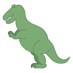 シンプルな可愛いティラノサウルス