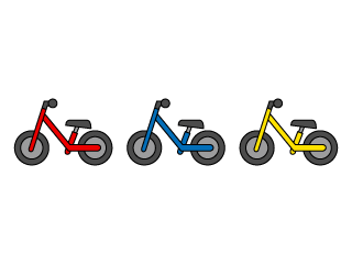 自転車のライン線イラストのフリー素材 イラストイメージ