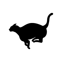 黒猫パターンの壁紙イラストのフリー素材 イラストイメージ