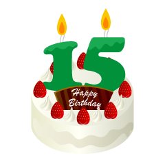 15歳の誕生日ケーキ