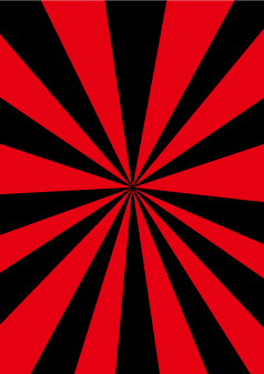 赤白 紅白 放射状模様のチラシ背景イラストのフリー素材 イラストイメージ