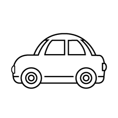 可愛い車の無料イラスト素材 イラストイメージ