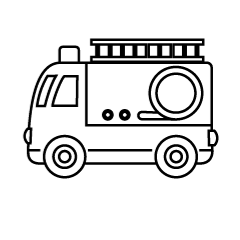 かわいい救急車 線画 の無料イラスト素材 イラストイメージ