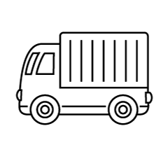 荷台トラック（線画）