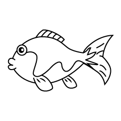 金魚（線画）