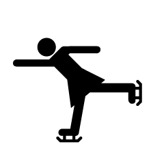 女子フィギュアスケート選手のピクトグラム