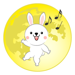 月と歌うウサギ