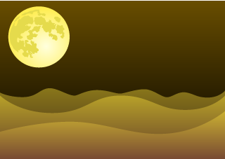 月夜の砂漠
