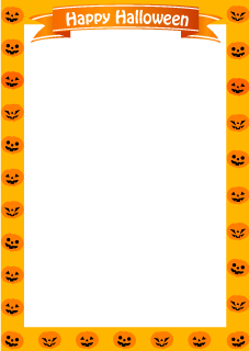 ハロウィンかぼちゃのハッピーハロウィン縦フレーム