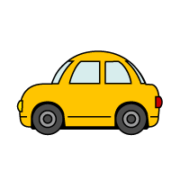 赤色の車の無料イラスト素材 イラストイメージ