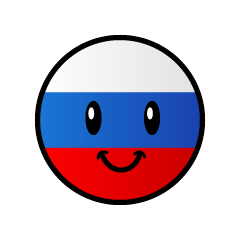 可愛いロシア国旗キャラ