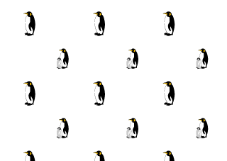 ペンギン親子の壁紙