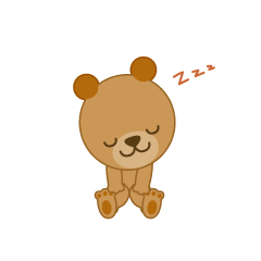 居眠りをするクマ