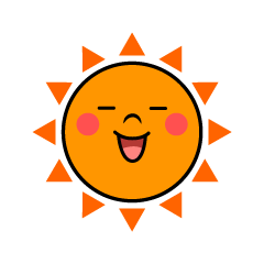 満足気な太陽キャラ