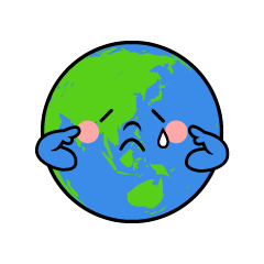 泣く地球キャラ