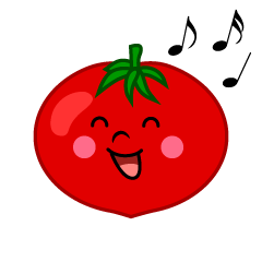 歌うトマトキャラ