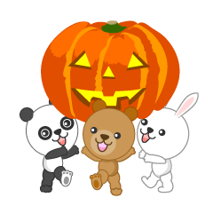 ハロウィンではしゃぐ動物