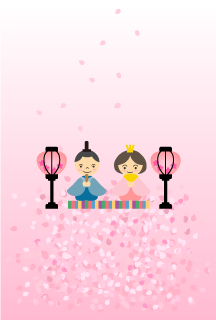 桜の花びらのひな祭り