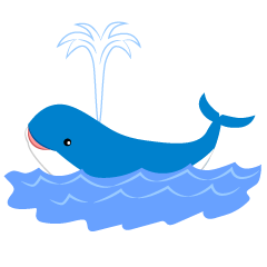 潮を吹くクジラ